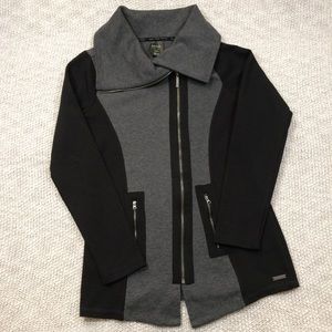 NWT Nicole Miller Active Tech Fleece Moto Jacket